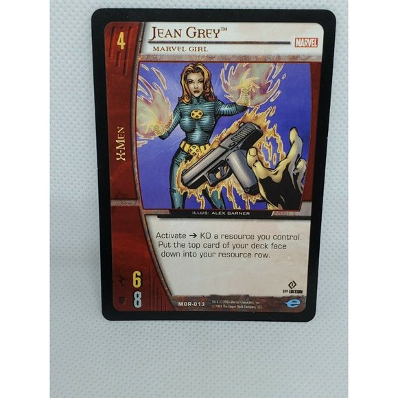 Vintage Jean Grey And Nightcrawler V.S. System Collectible X-Men Marvel Card - Picture 11 of 11